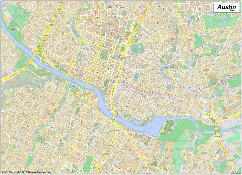 Large detailed map of Austin Large detailed map of Austin