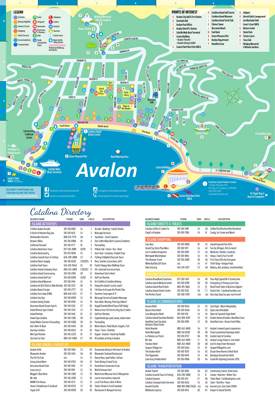 avalon map catalina maps santa island