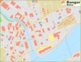 Bangor downtown map