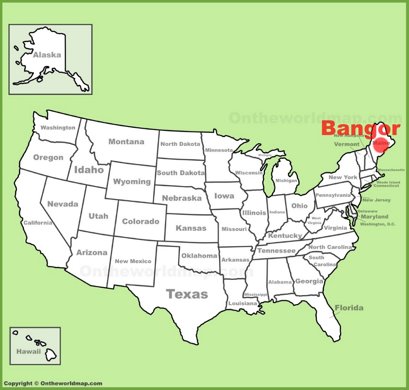 Bangor Location Map