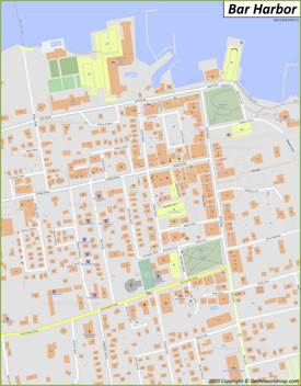 Bar Harbor Downtown Map