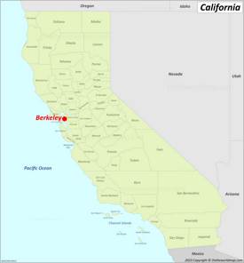 Berkeley Location On The California Map