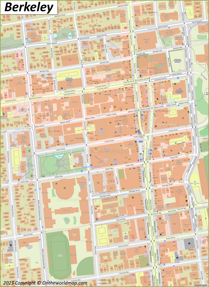 Downtown Berkeley Map