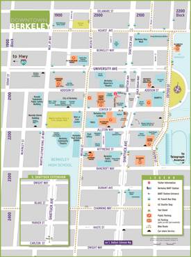 Downtown Berkeley Tourist Map