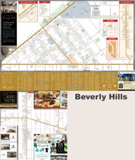 Beverly Hills hotels and sightseeings map