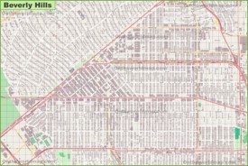 Large detailed map of Beverly Hills