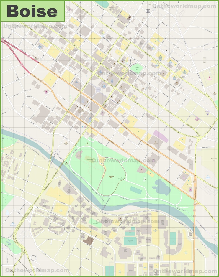 Boise downtown map