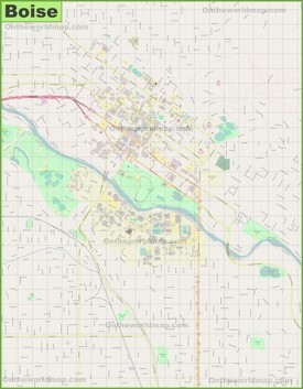 Large detailed map of Boise