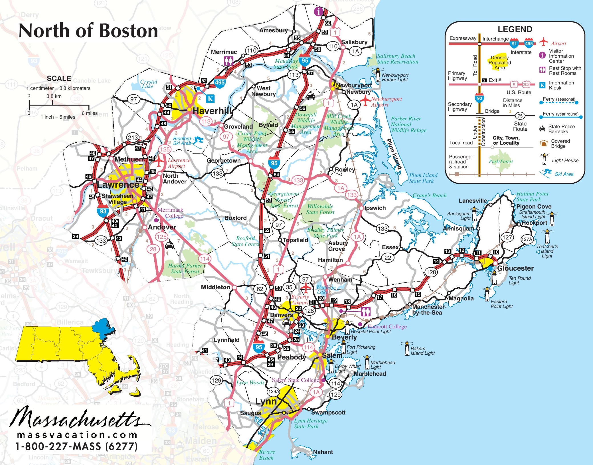 North Of Boston Map