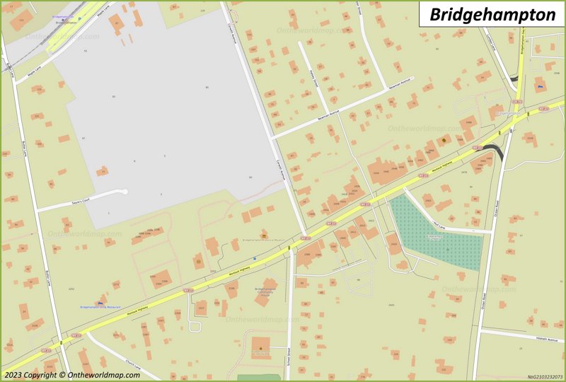 Downtown Bridgehampton Map