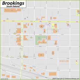 Brookings Downtown Map