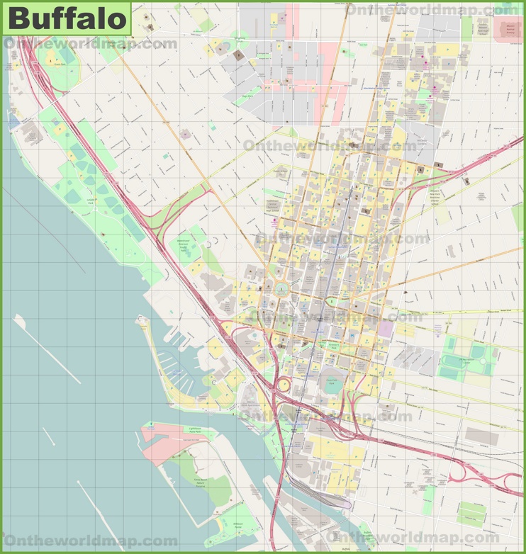 Buffalo downtown map