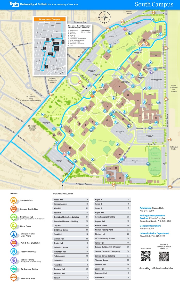 University at Buffalo South Campus map