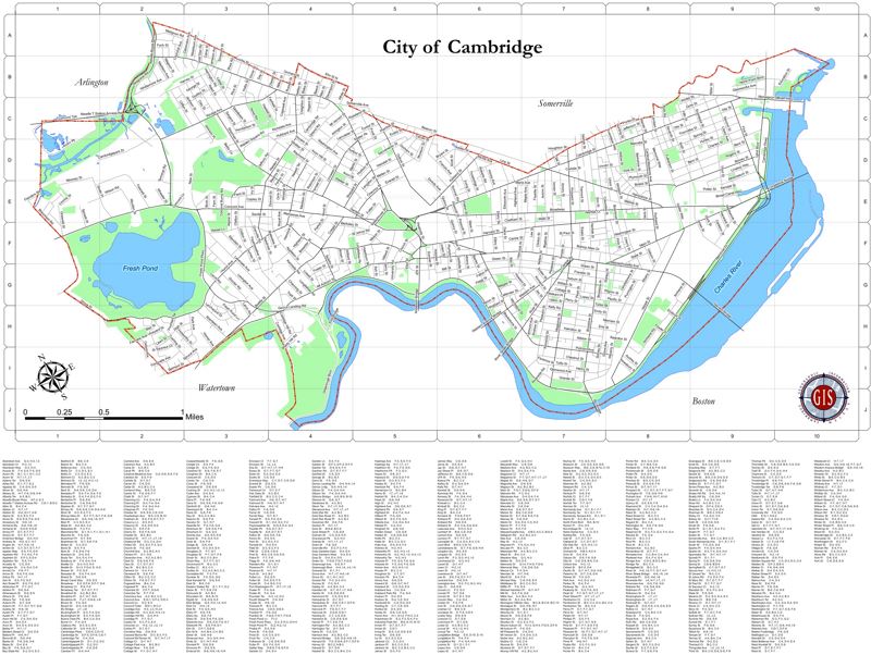 Cambridge MA Street Map