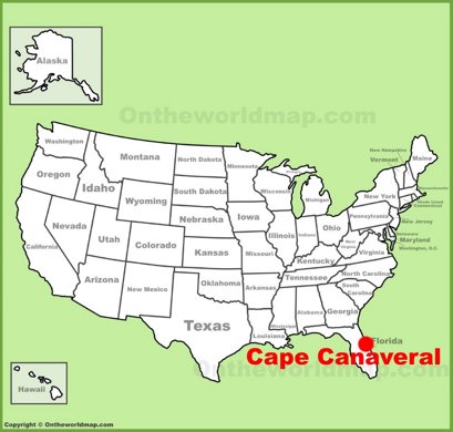 Cape Canaveral Location Map