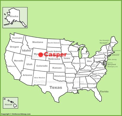 Casper Location Map
