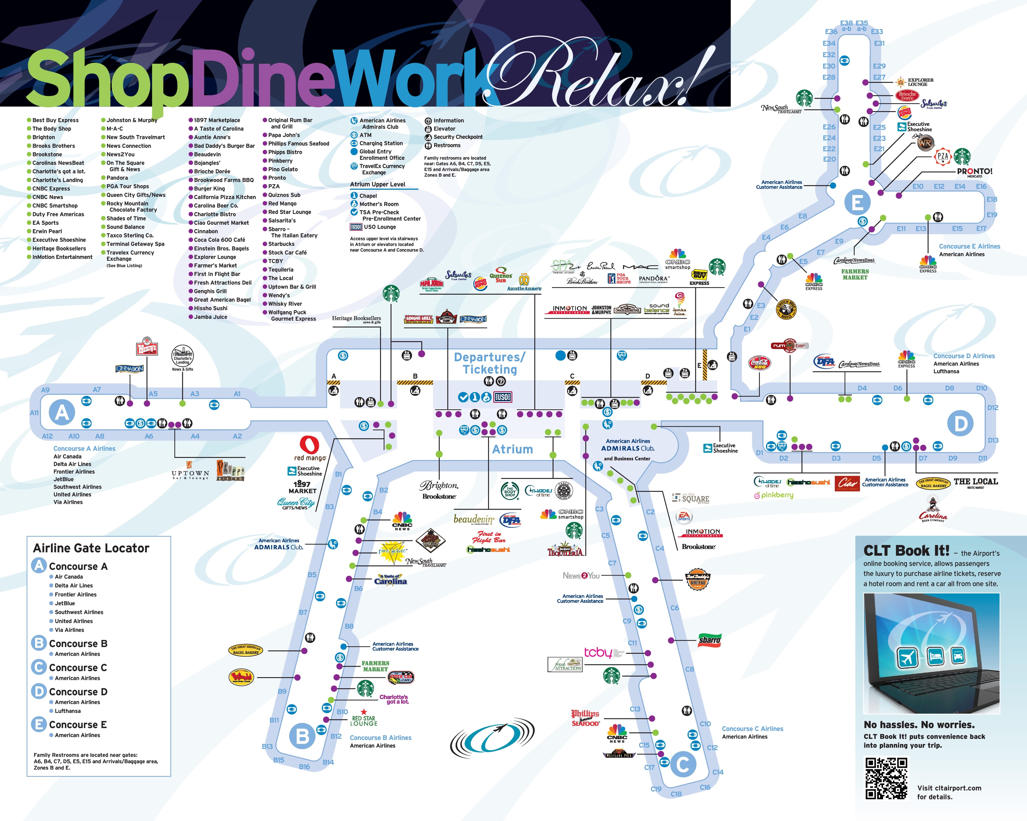 Charlotte Douglas Airport Map – Map Of The World