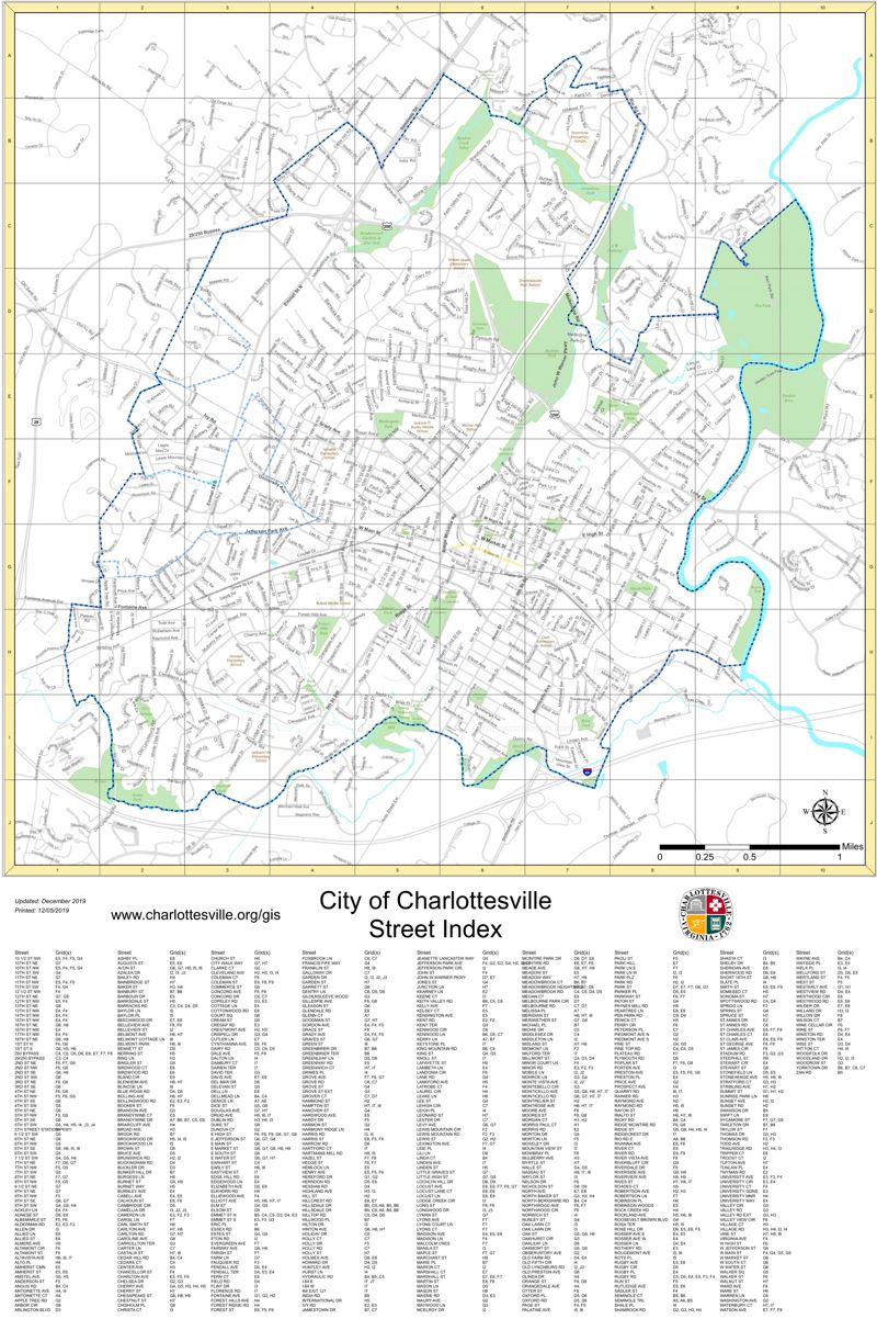 Charlottesville Street Map