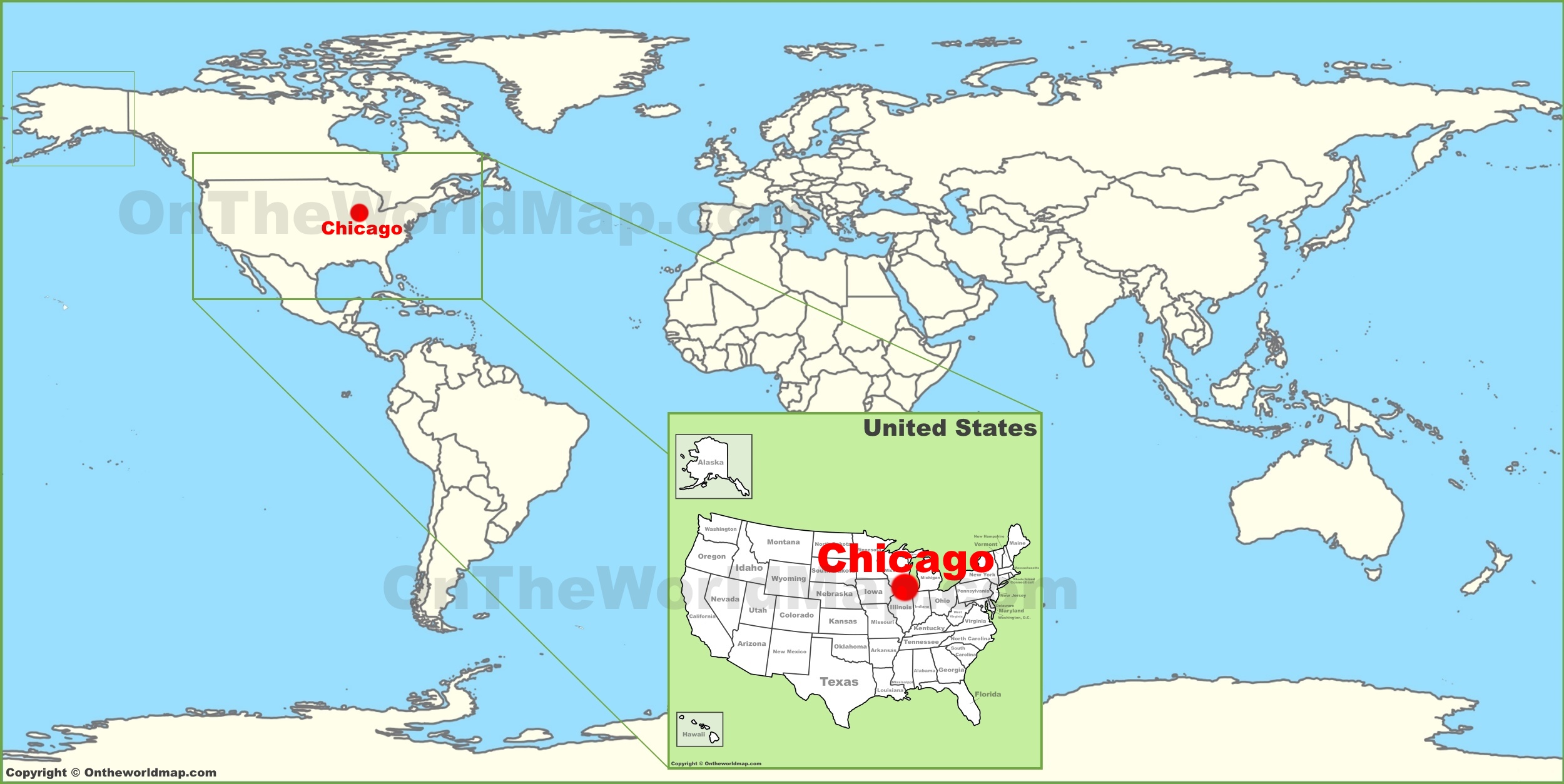 Chicago On The World Map