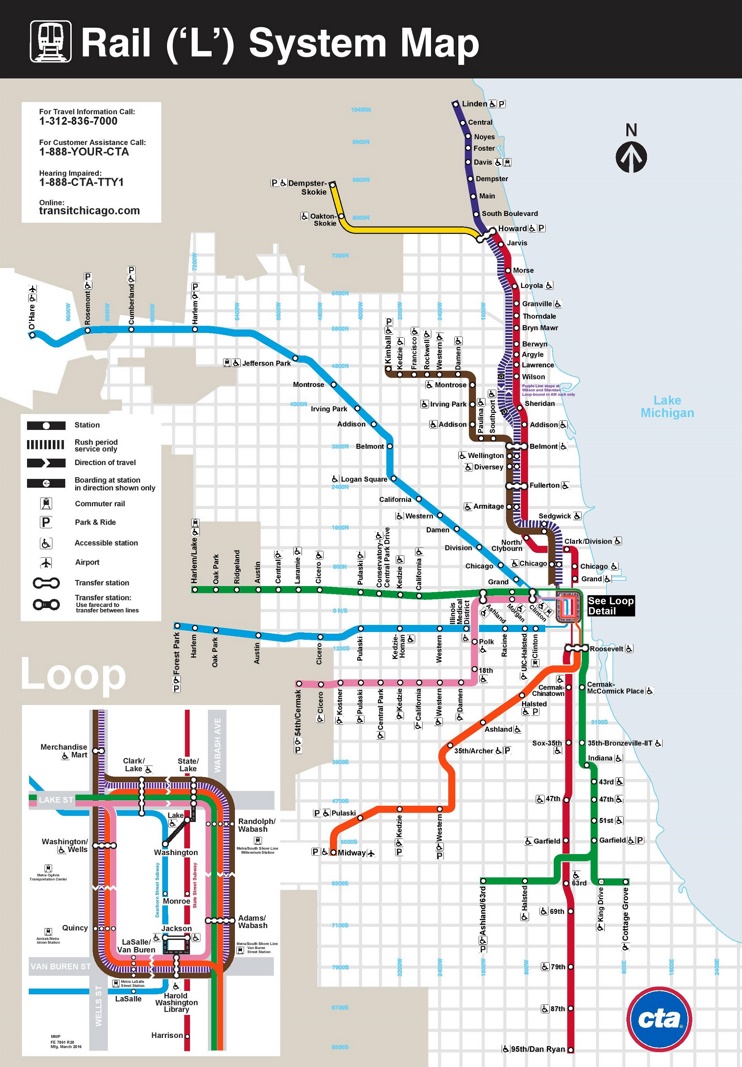 Chicago rail map