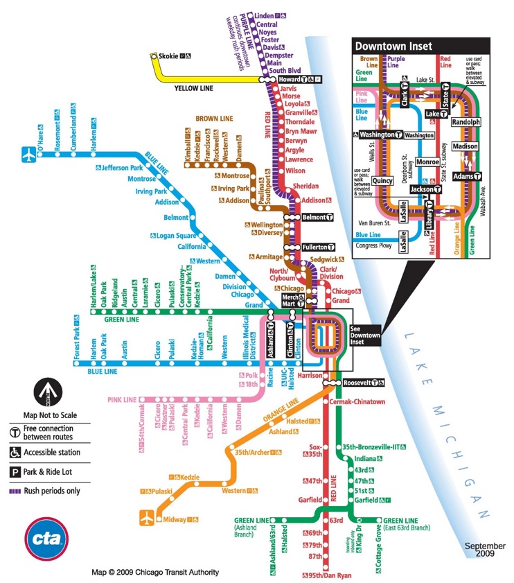 Chicago train map