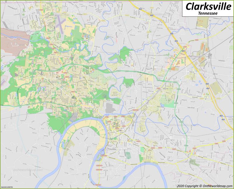 Map of Clarksville