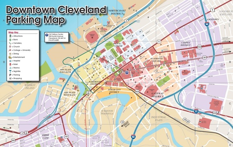 Cleveland parking map