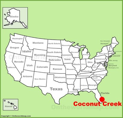 Coconut Creek Location Map