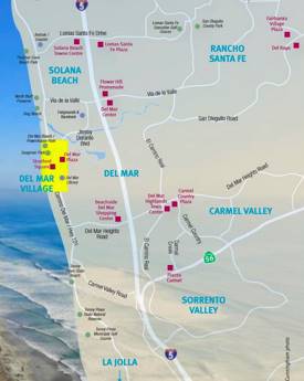 Del Mar Area Shopping Map