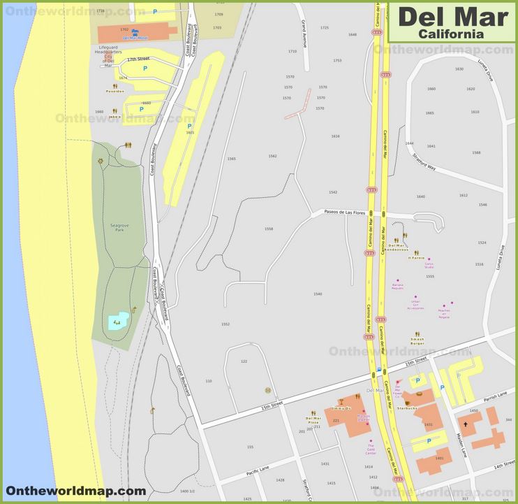 Del Mar City Center Map