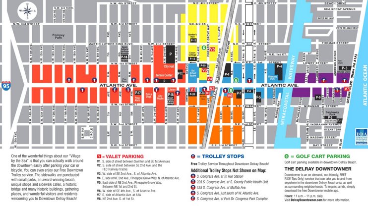 Delray Beach downtown map