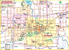 Des Moines area map