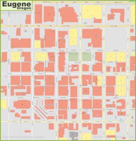Eugene downtown map