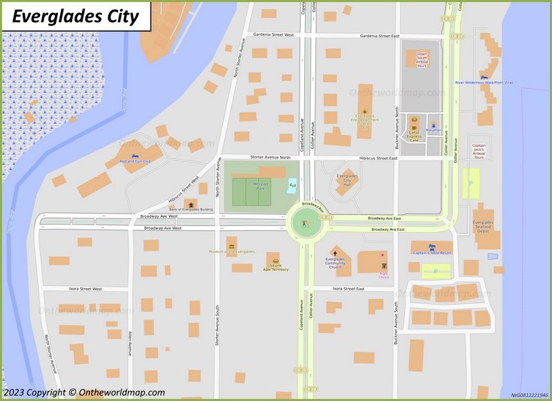 Downtown Everglades City Map