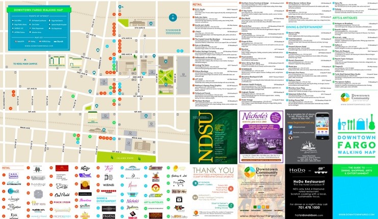 Downtown Fargo walking map