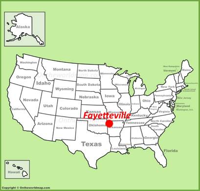 Fayetteville AR Location Map