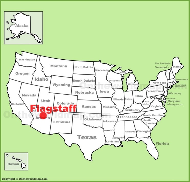 Flagstaff location on the U.S. Map