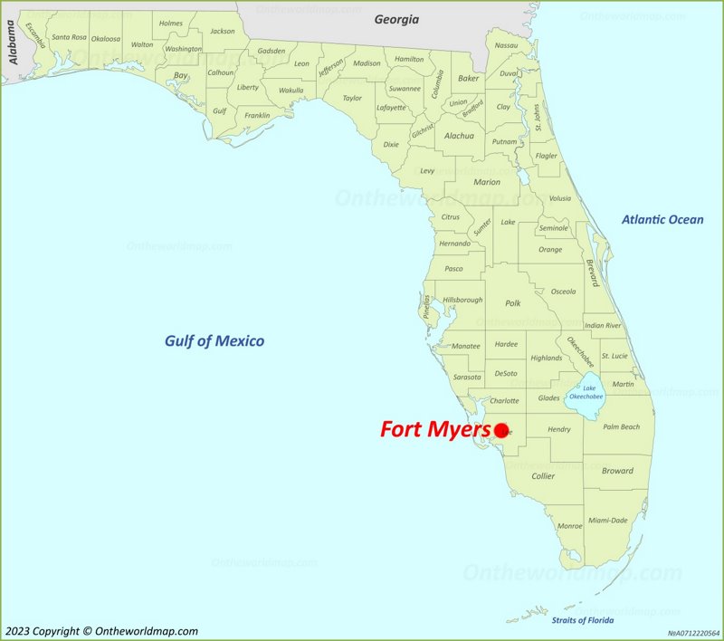 Fort Myers Location On The Florida Map