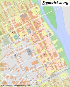 Downtown Fredericksburg Map