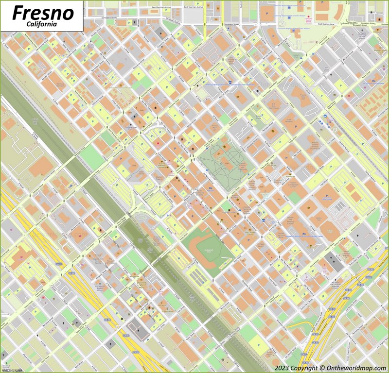 Downtown Fresno Map