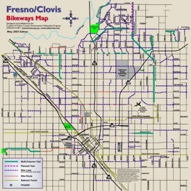 Fresno bike map