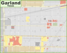 Garland downtown map