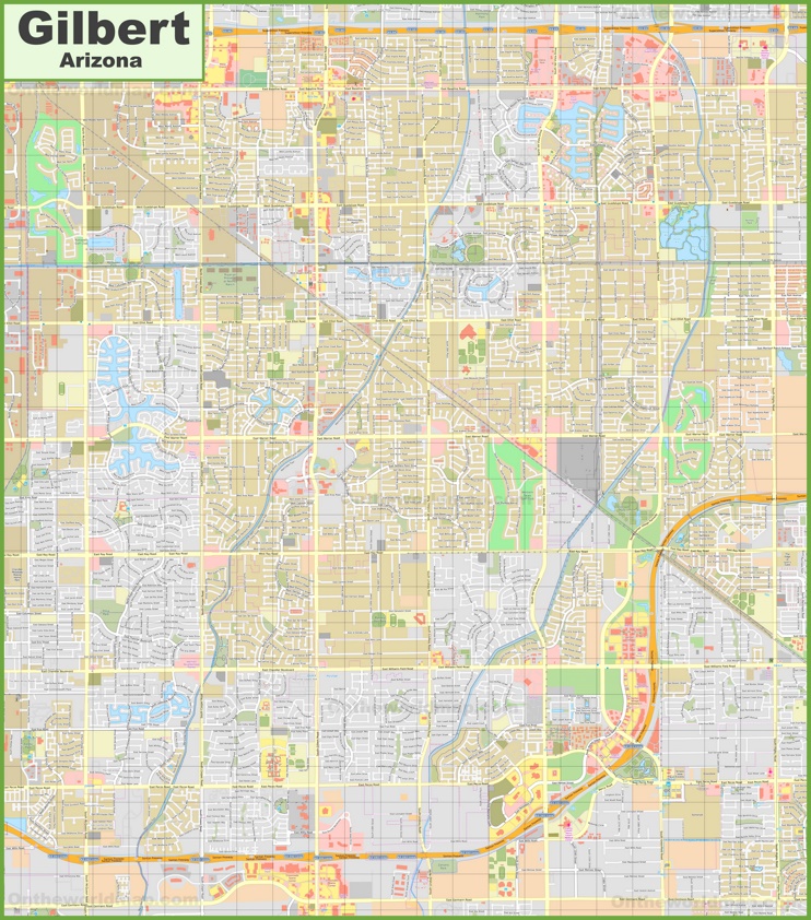 Large detailed map of Gilbert