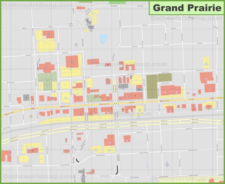 Grand Prairie downtown map