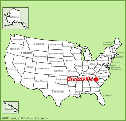 Greenville SC Location Map