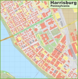 Harrisburg downtown map