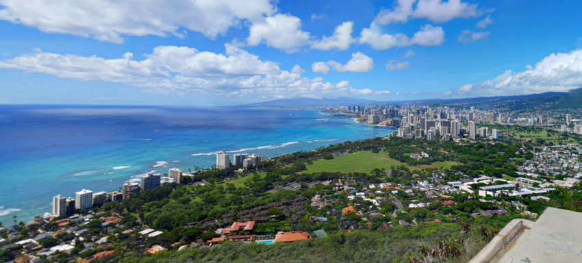 The view of Honolulu from Diamond Head The view of Honolulu from Diamond Head