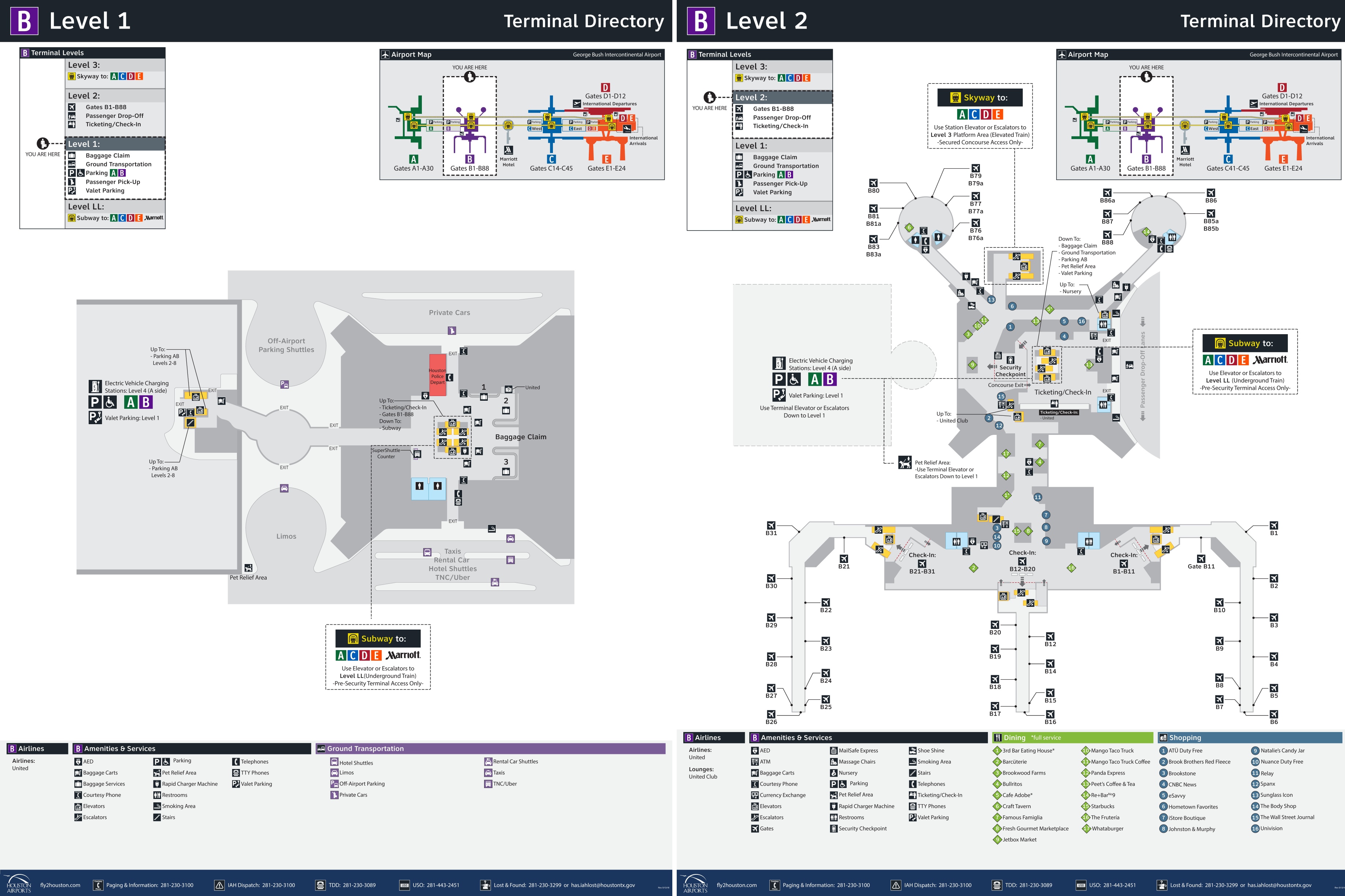 Houston Airport Map And Terminal Map Images and Photos finder