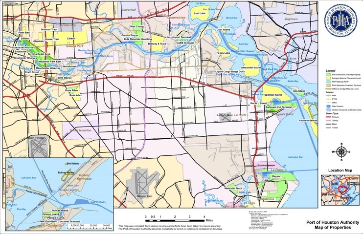 Port of Houston map