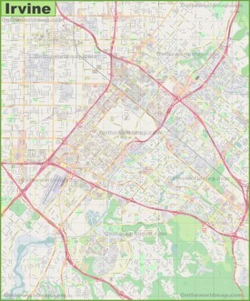 Large detailed map of Irvine